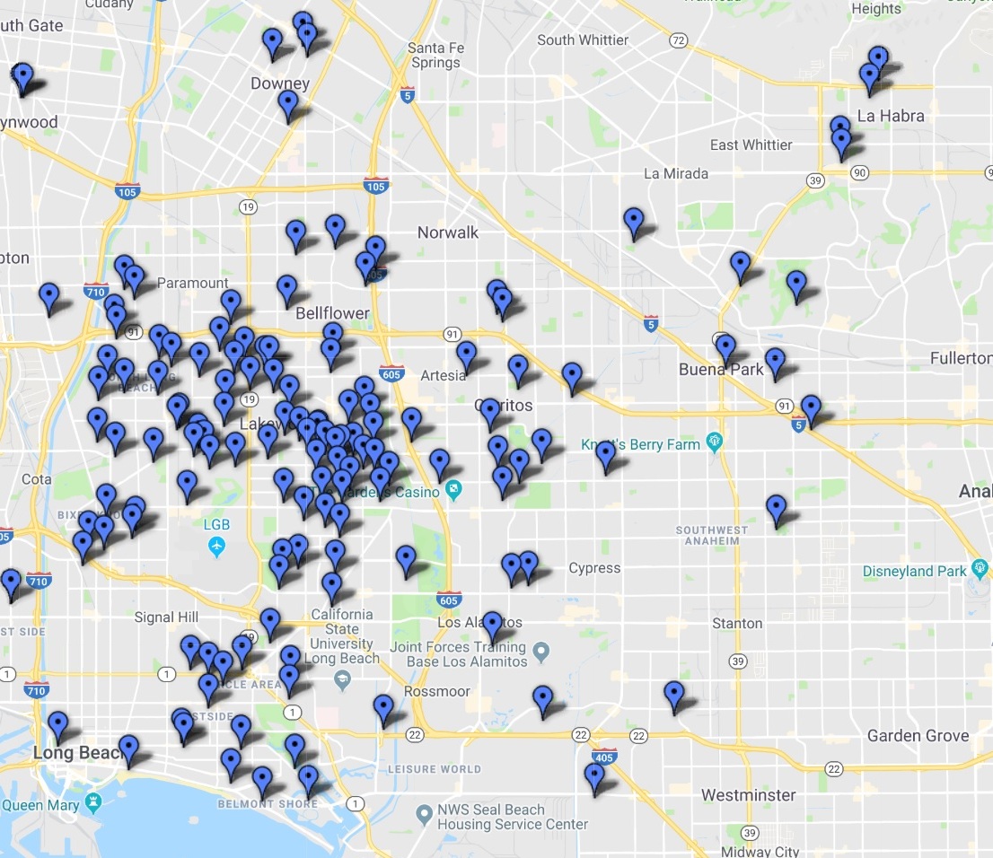 Lakewood Areas Served Map